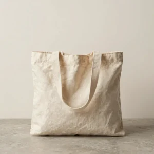 Woven Unbleached Linen Tote Bag